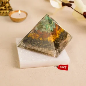 Dhan Yog Pyramid With Free Selenite Plate