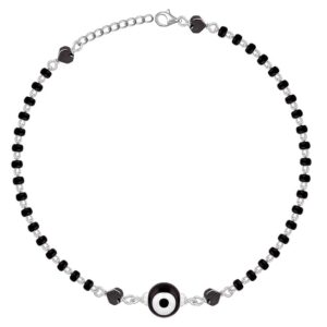 Black Evil Eye Anklet For Women & Girls