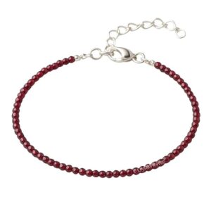 Garnet Gemstone Anklet For Women