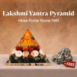 Lakshmi Yantra Pyramid With Free Raw Pyrite stone