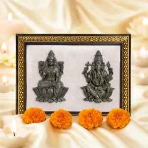 Pyrite Lakshmi & Ganesh Ji  Frame