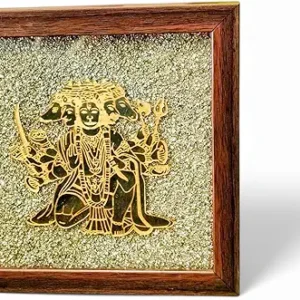 Pyrite Dust Frame with Panchmukhi Hanuman Ji