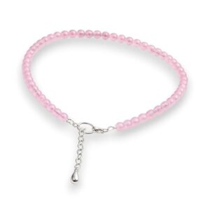 Rose Quartz Anklet for Women & Girls